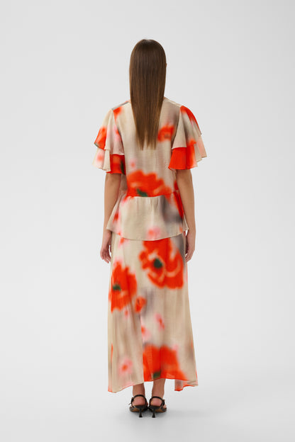 InWear ReaganIW Skirt Large Blurred Poppies