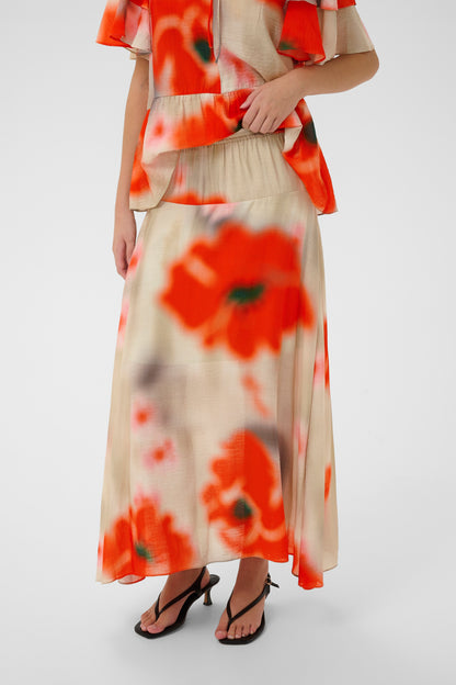 InWear ReaganIW Skirt Large Blurred Poppies