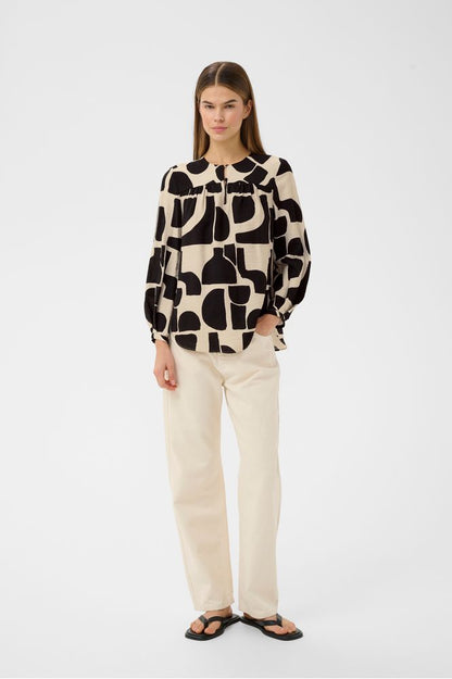 InWear LynnIW Blouse Black Soft Blocks