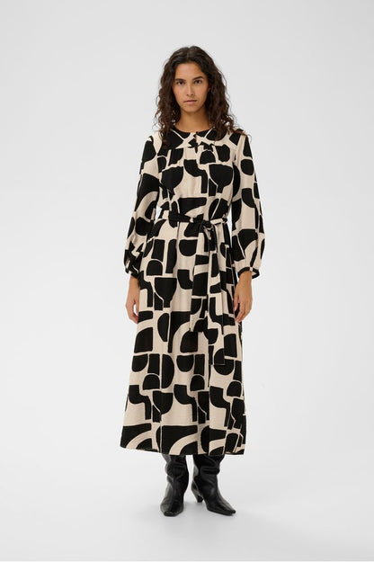 InWear LynnIW Belted Dress Black Soft Blocks