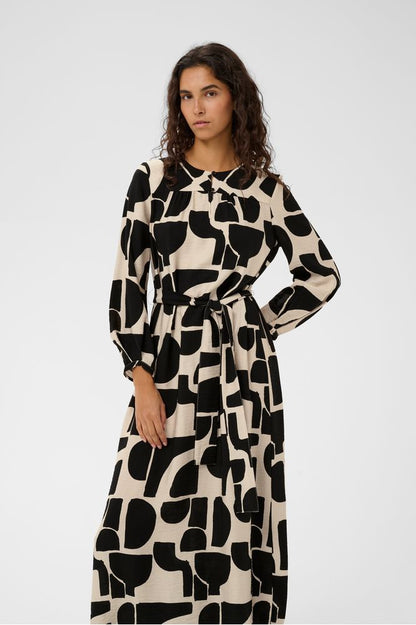 InWear LynnIW Belted Dress Black Soft Blocks
