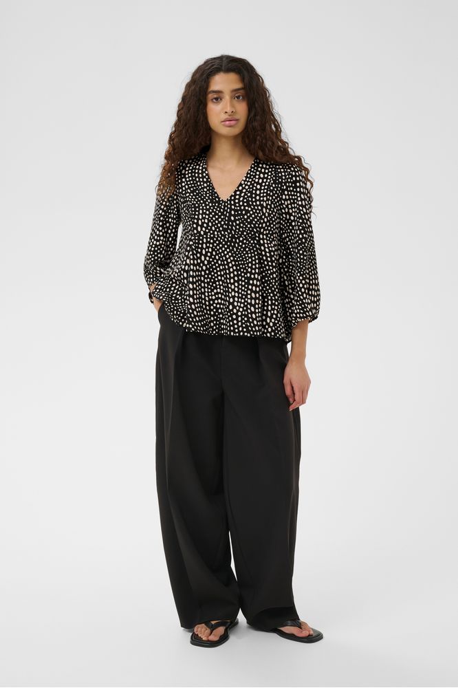 InWear Liberty V-Neck Blouse Black Dot