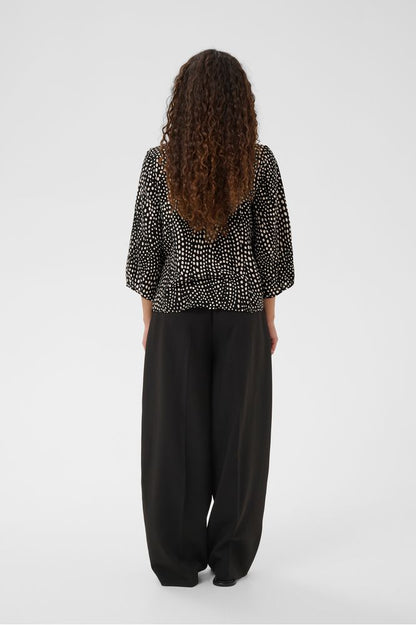 InWear Liberty V-Neck Blouse Black Dot