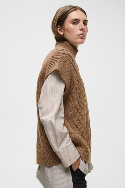 Inwear Taie Vest Slipover Tobacco Brown