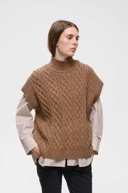 Inwear Taie Vest Slipover Tobacco Brown