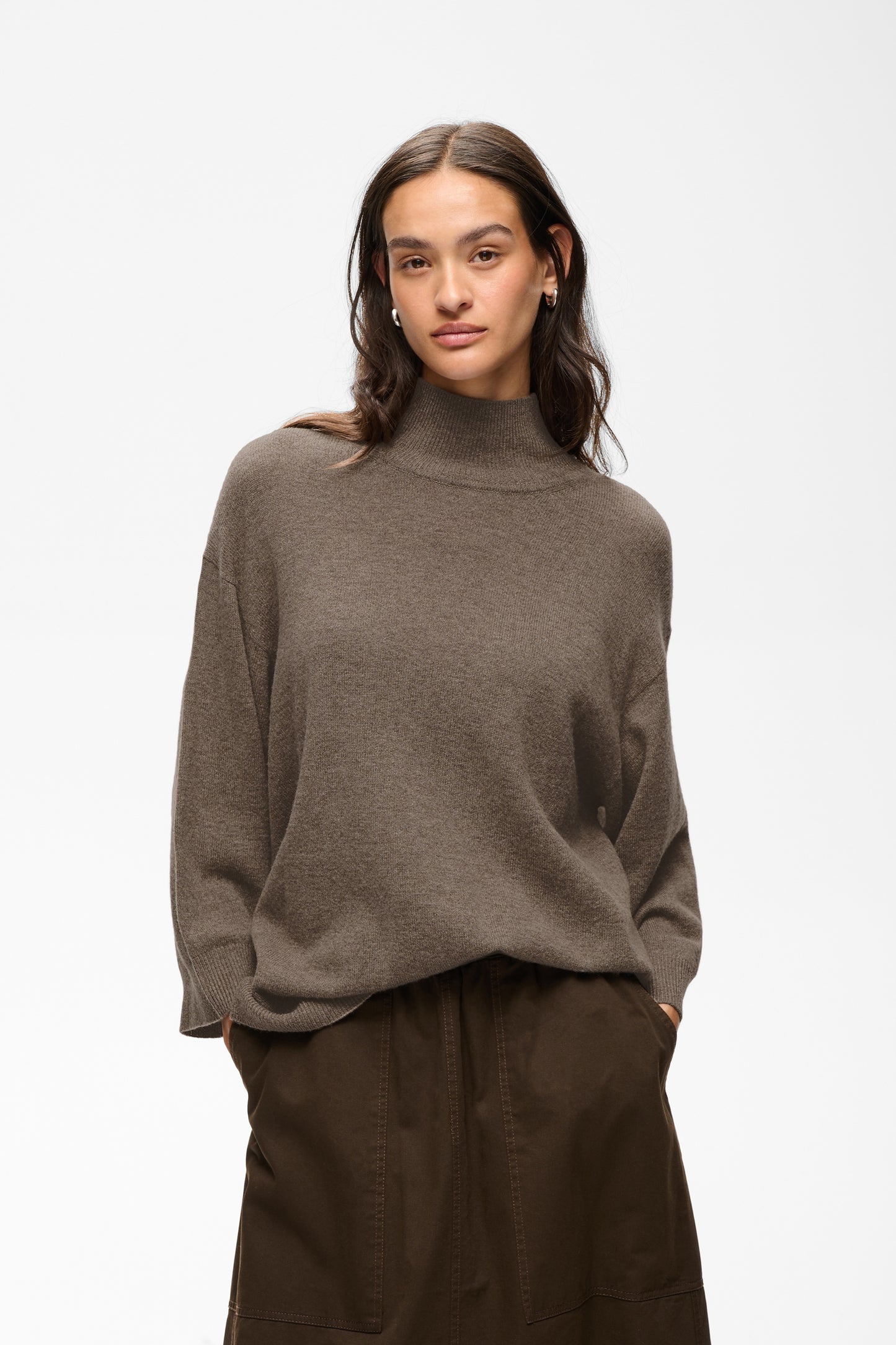 Inwear Tally Monika Highneck Pullover Chocolate Brown