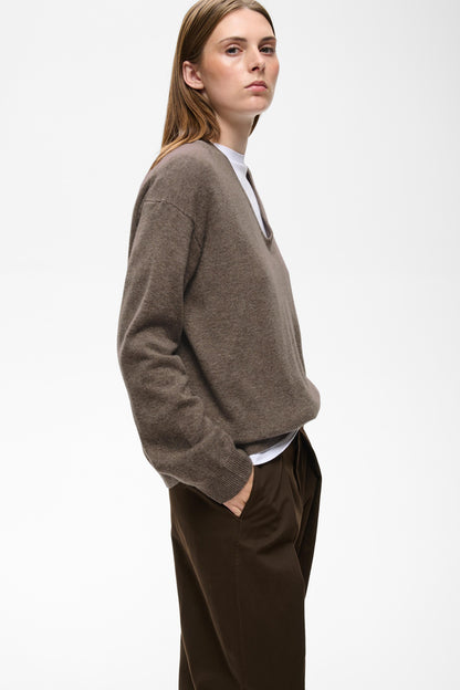 Inwear Tally Monika V-Neck Pullover Chocolate Brown