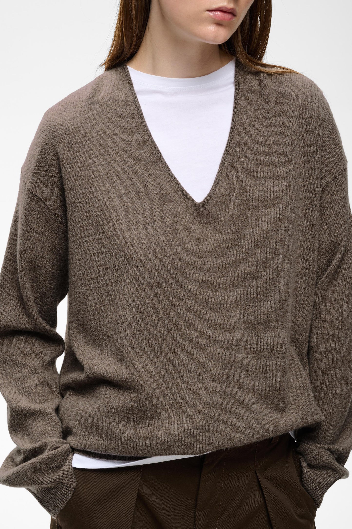 Inwear Tally Monika V-Neck Pullover Chocolate Brown