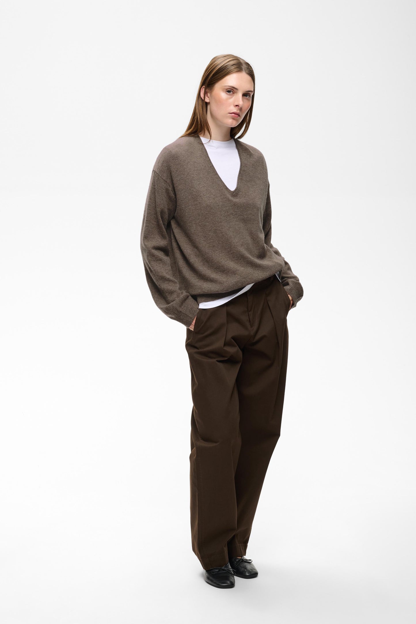 Inwear Tally Monika V-Neck Pullover Chocolate Brown