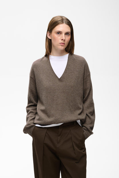 Inwear Tally Monika V-Neck Pullover Chocolate Brown