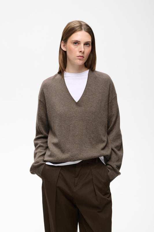 Inwear Tally Monika V-Neck Pullover Chocolate Brown