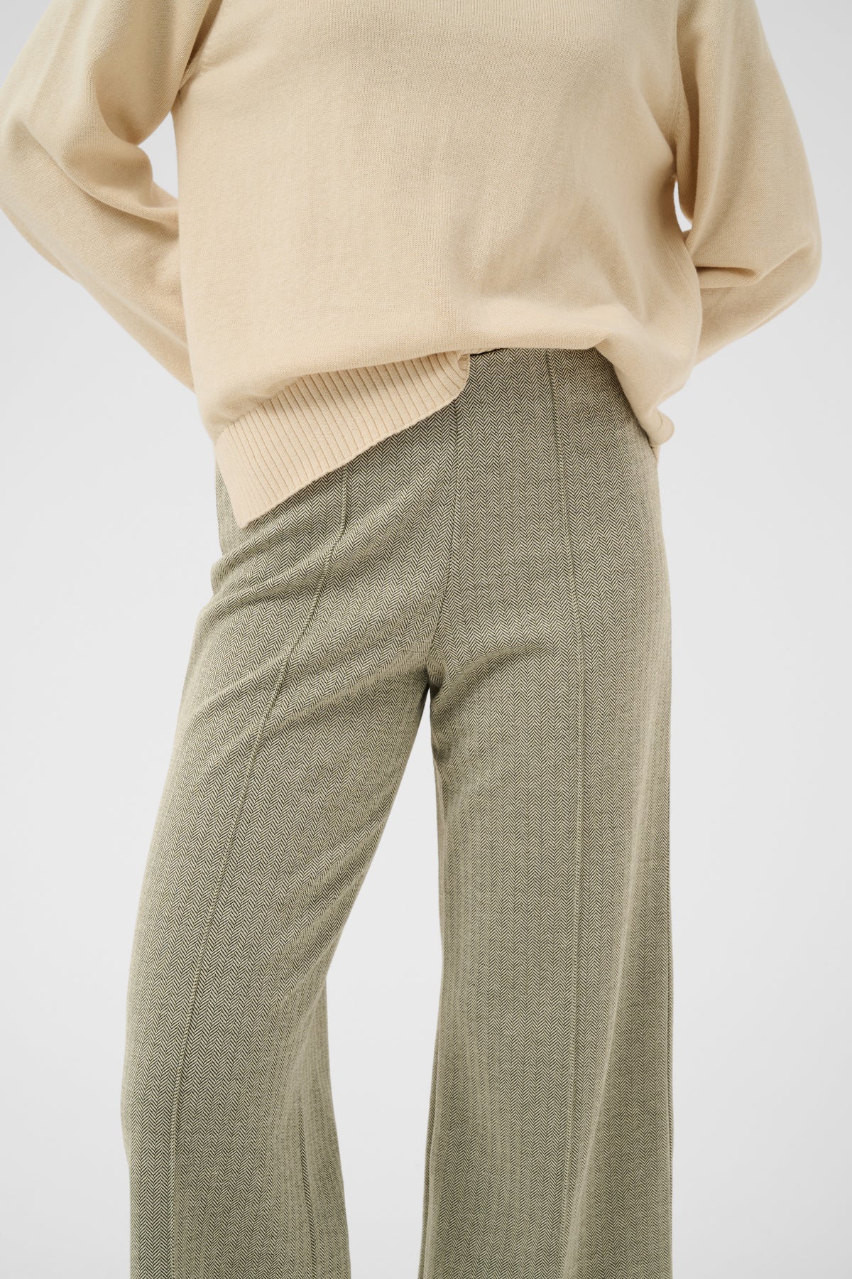 Part Two IlisanPW Trousers Beetle Herringbone
