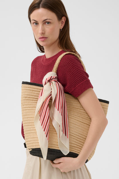 Part Two PhiPW Scarf Peach Blossom Stripe