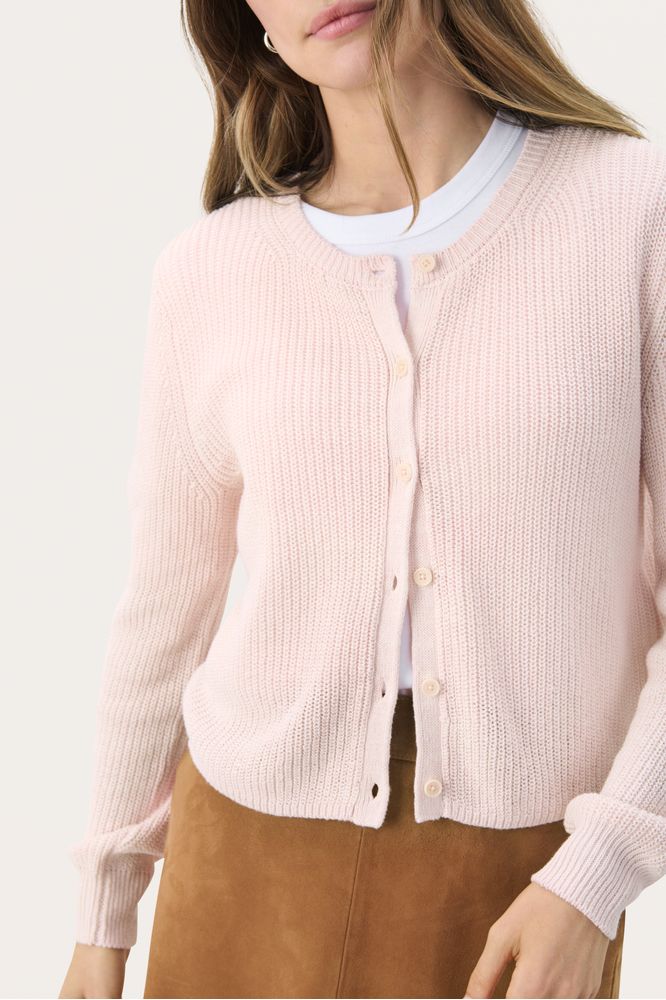 Part Two GigiaPW Cardigan Mauve Chalk