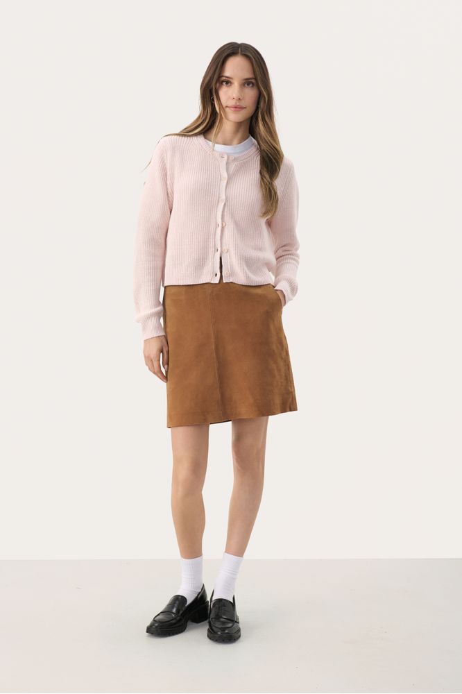 Part Two GigiaPW Cardigan Mauve Chalk