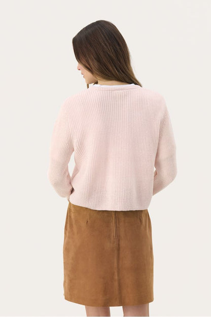 Part Two GigiaPW Cardigan Mauve Chalk