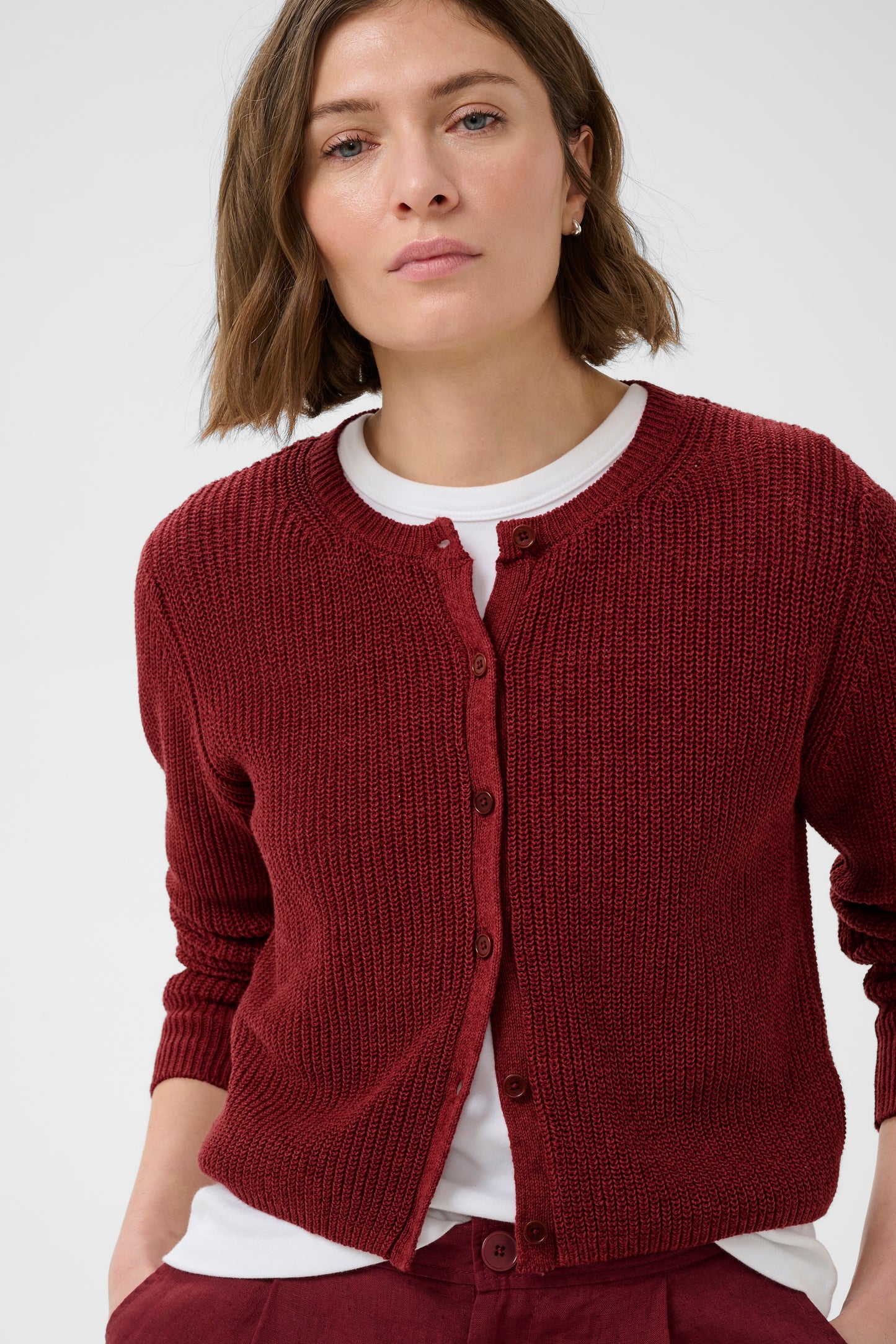 Part Two GigiaPW Cardigan Burnt Russet