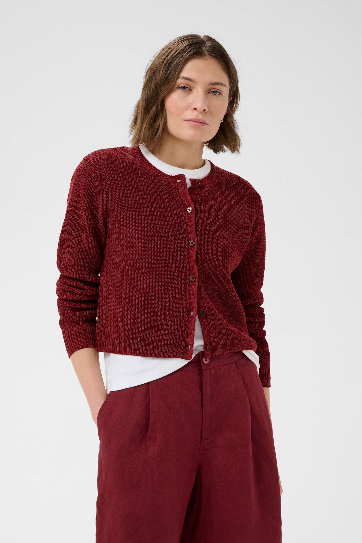 Part Two GigiaPW Cardigan Burnt Russet
