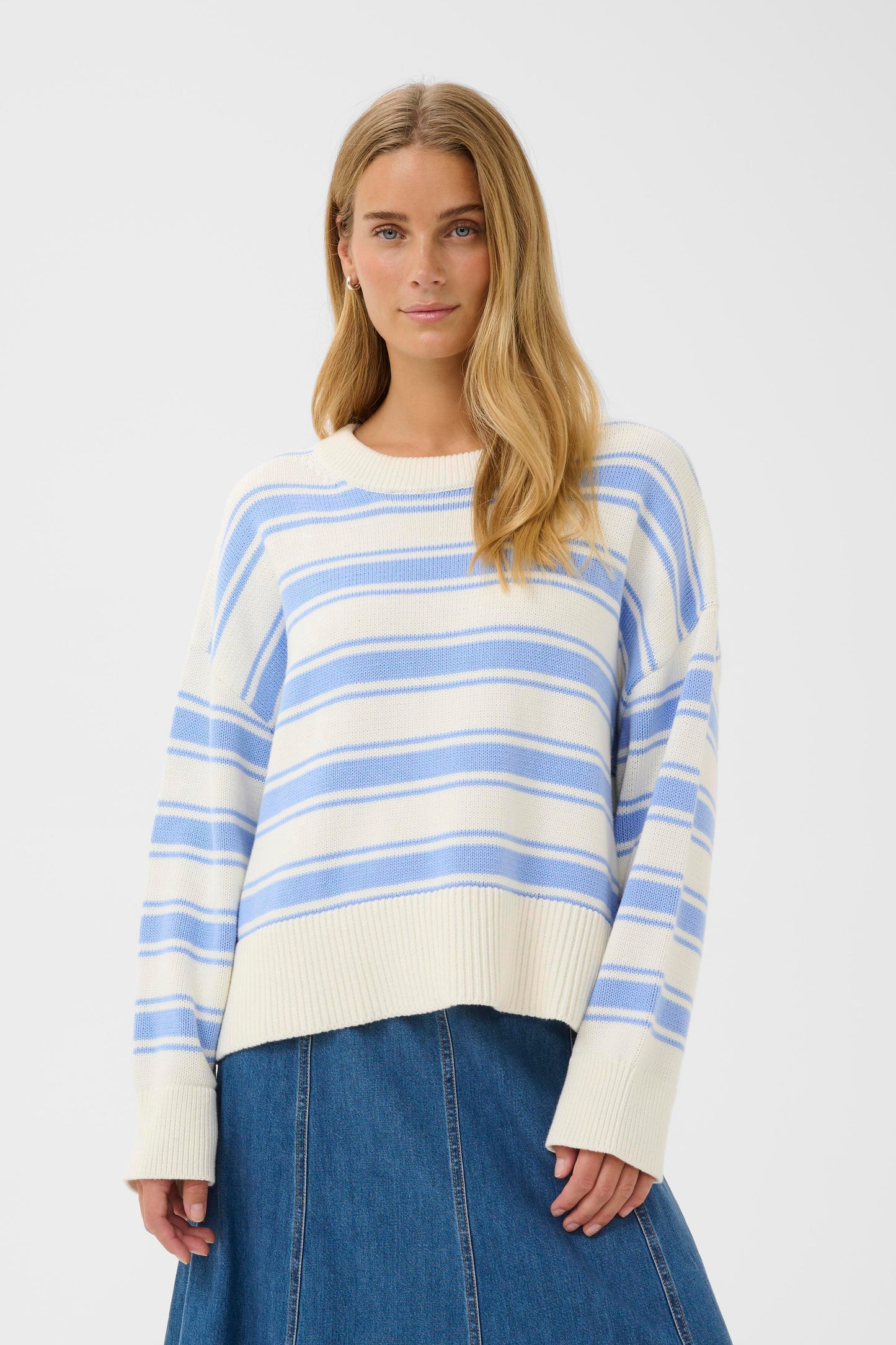 Part Two SerafinePW Pullover Hydrangea Trio Stripe