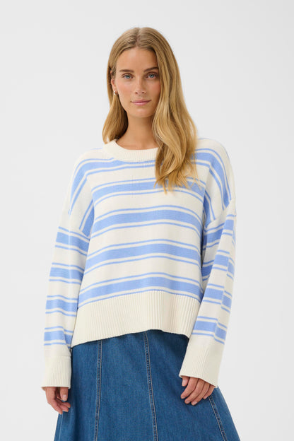 Part Two SerafinePW Pullover Hydrangea Trio Stripe