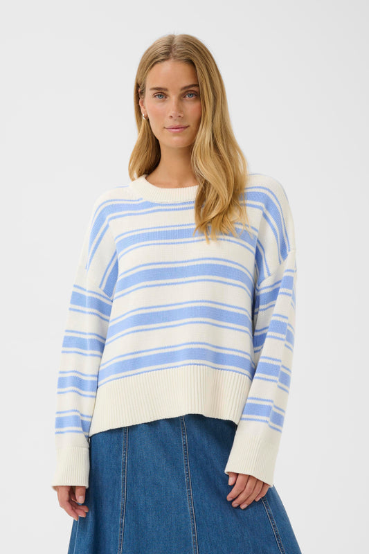 Part Two SerafinePW Pullover Hydrangea Trio Stripe