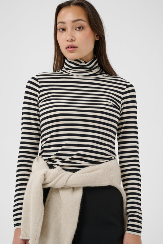 Part Two Efinas Top Black Stripe