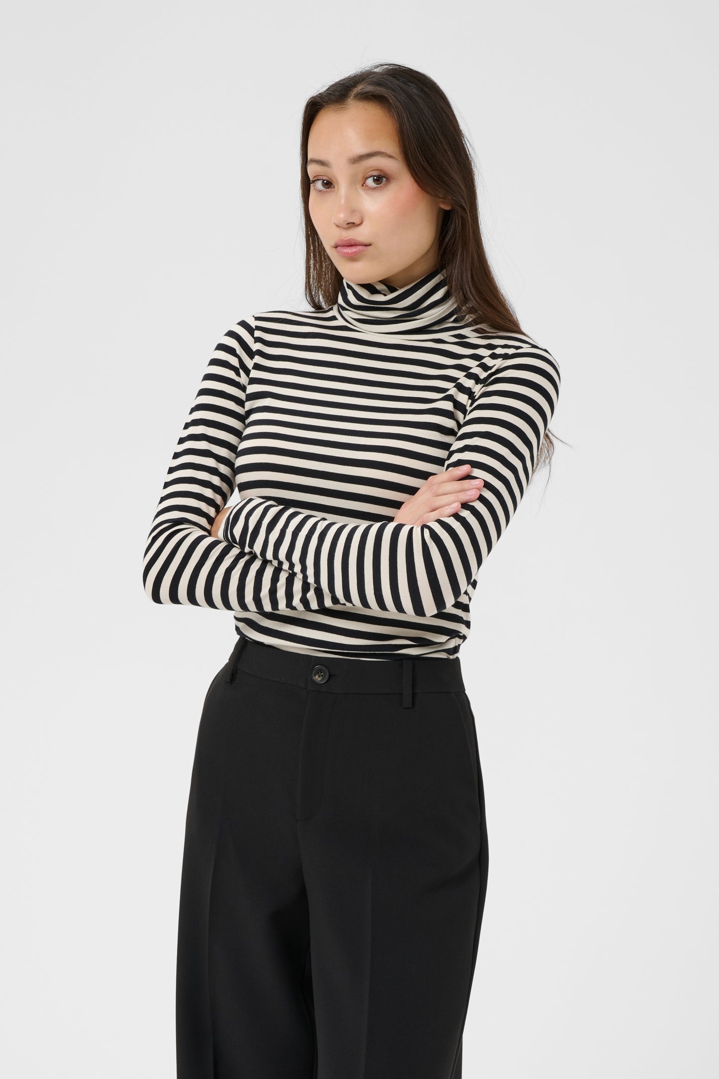 Part Two Efinas Top Black Stripe
