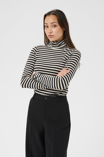 Part Two Efinas Top Black Stripe