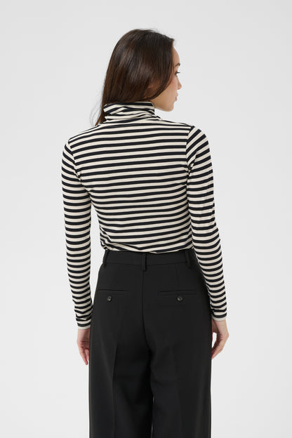 Part Two Efinas Top Black Stripe