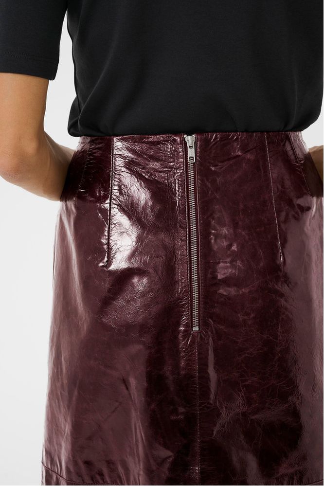 Part Two Leather Port Sinja Skirt