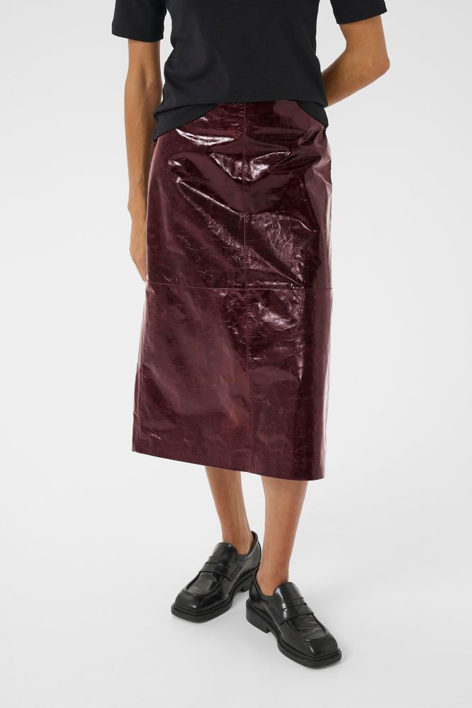 Part Two Leather Port Sinja Skirt