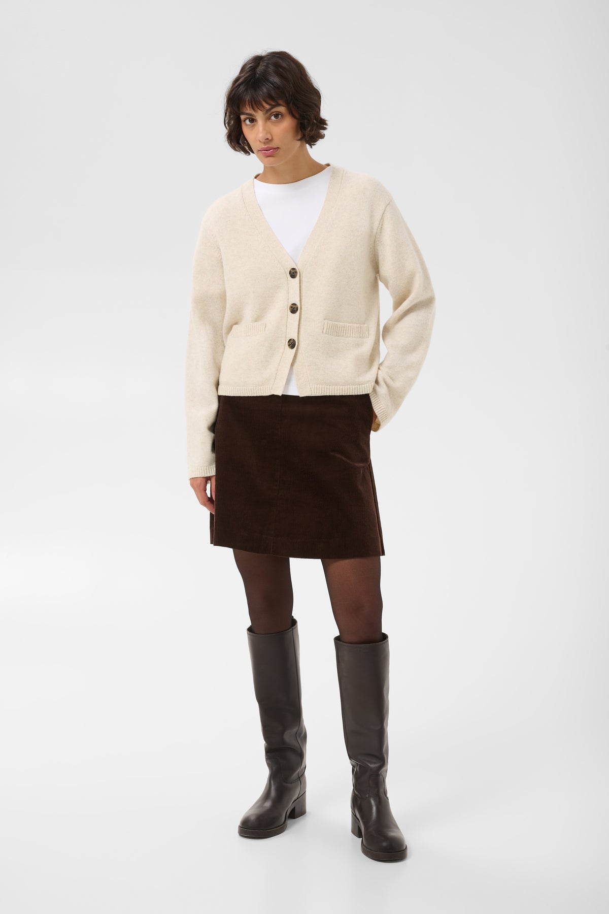 Part Two Sveva Cardigan Oatmeal Melange