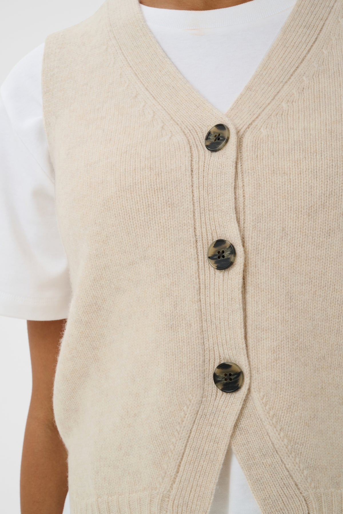 Part Two Sylva Waistcoat Oatmeal Melange