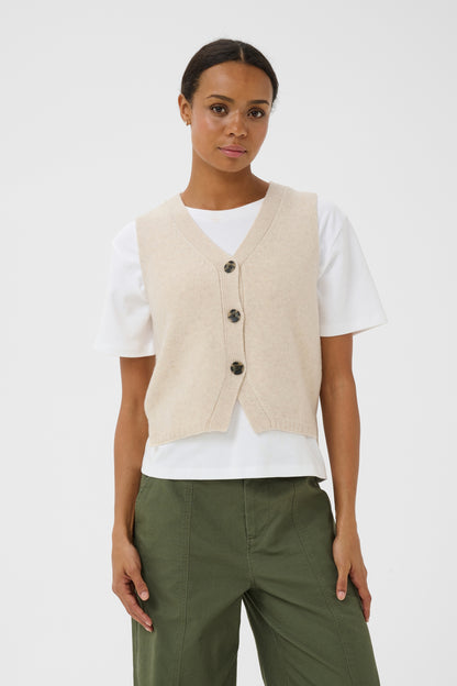 Part Two Sylva Waistcoat Oatmeal Melange