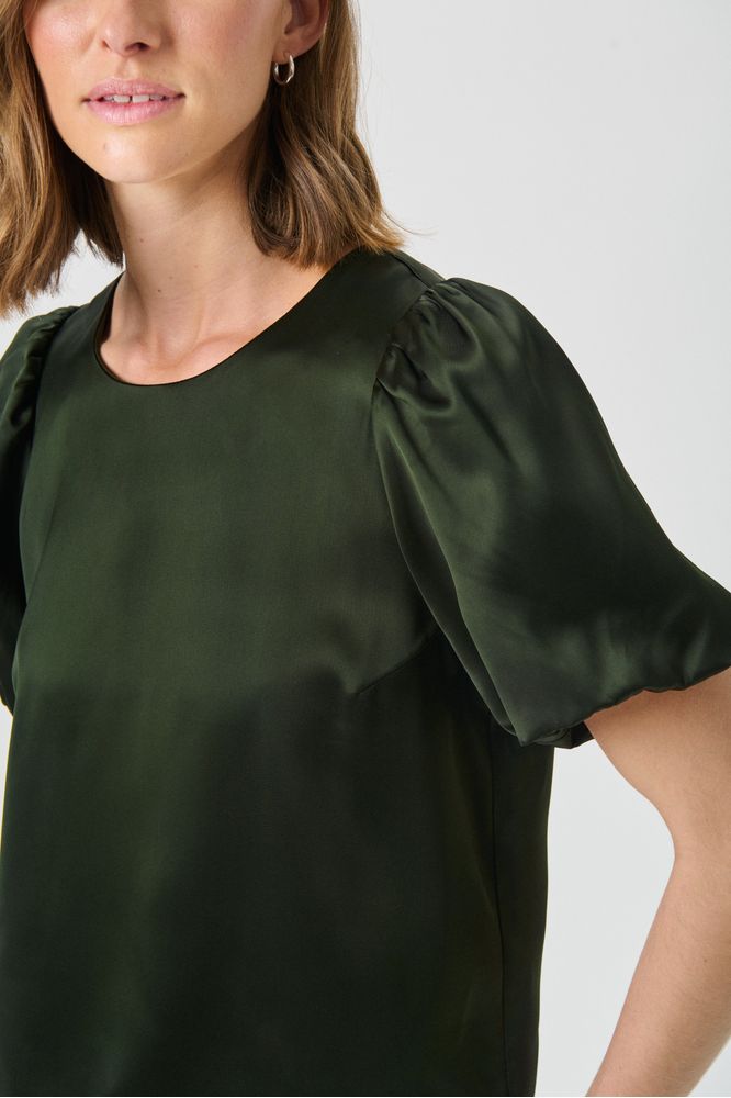 Part Two Forest Green Uria Blouse