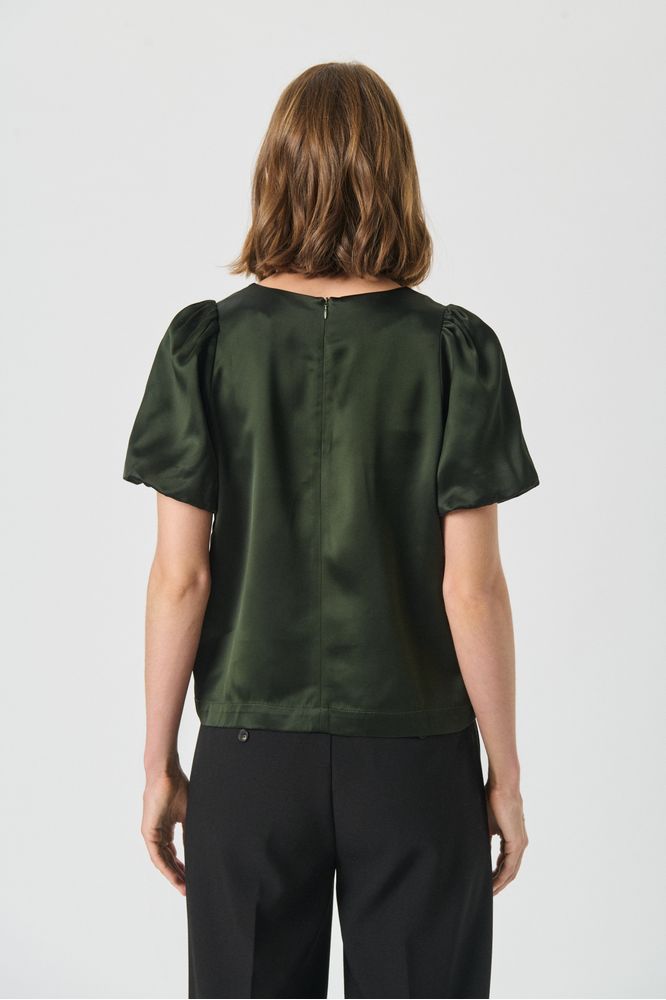 Part Two Forest Green Uria Blouse