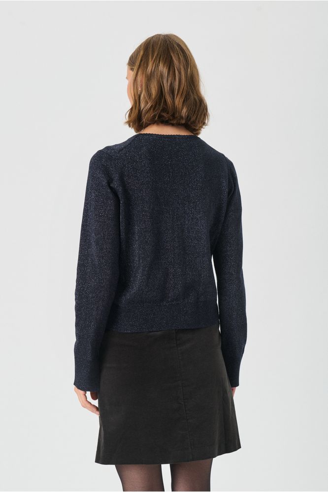 Part Two Dark Navy Veinta Cardigan