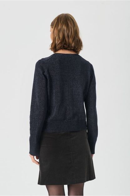 Part Two Dark Navy Veinta Cardigan