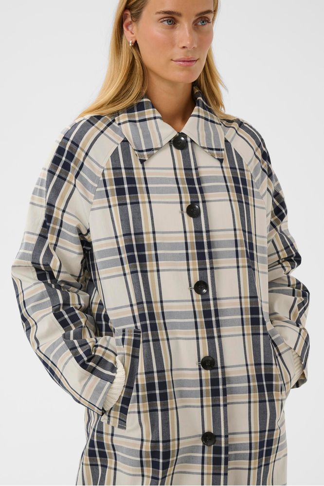 Part Two YashaPW Coat Dark Navy Check