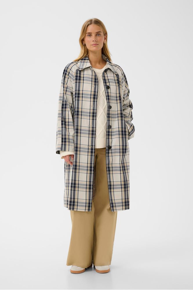 Part Two YashaPW Coat Dark Navy Check