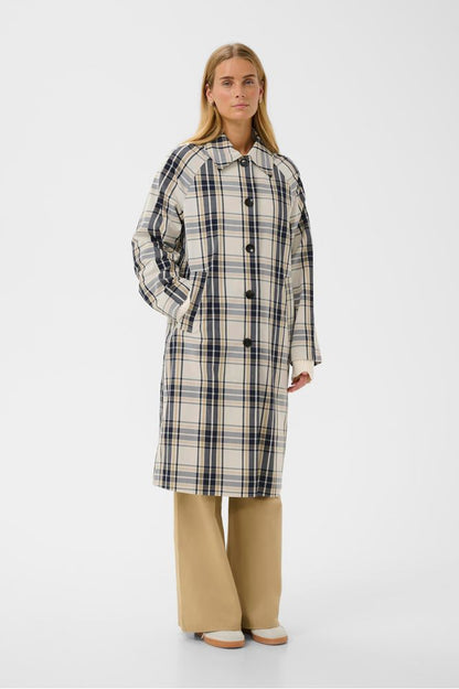 Part Two YashaPW Coat Dark Navy Check