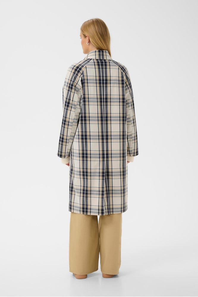 Part Two YashaPW Coat Dark Navy Check