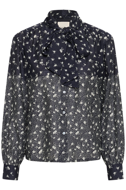 Part Two YaninaPW Blouse Dark Navy Fragile Print