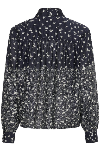 Part Two YaninaPW Blouse Dark Navy Fragile Print