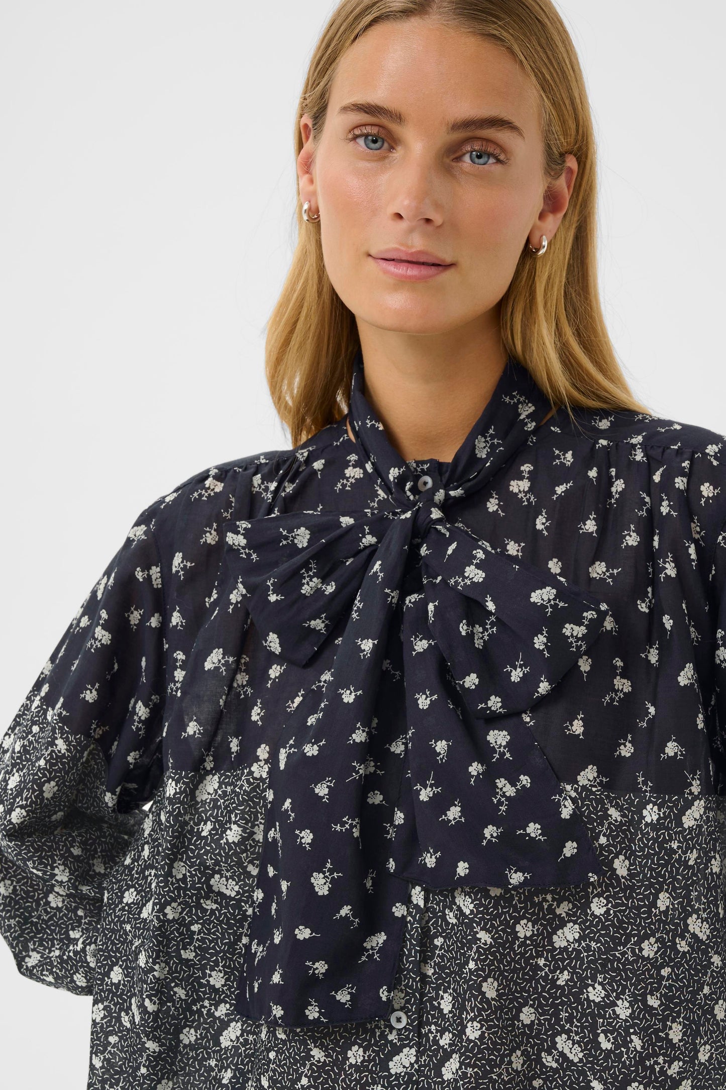 Part Two YaninaPW Blouse Dark Navy Fragile Print