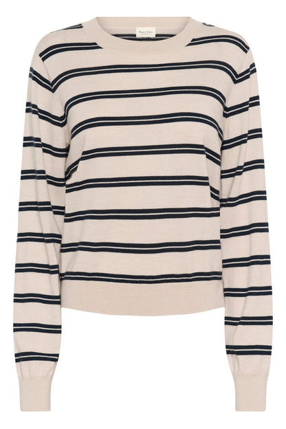 Part Two YonaPW Pullover Dark Navy Stripe