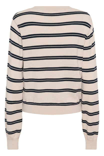 Part Two YonaPW Pullover Dark Navy Stripe
