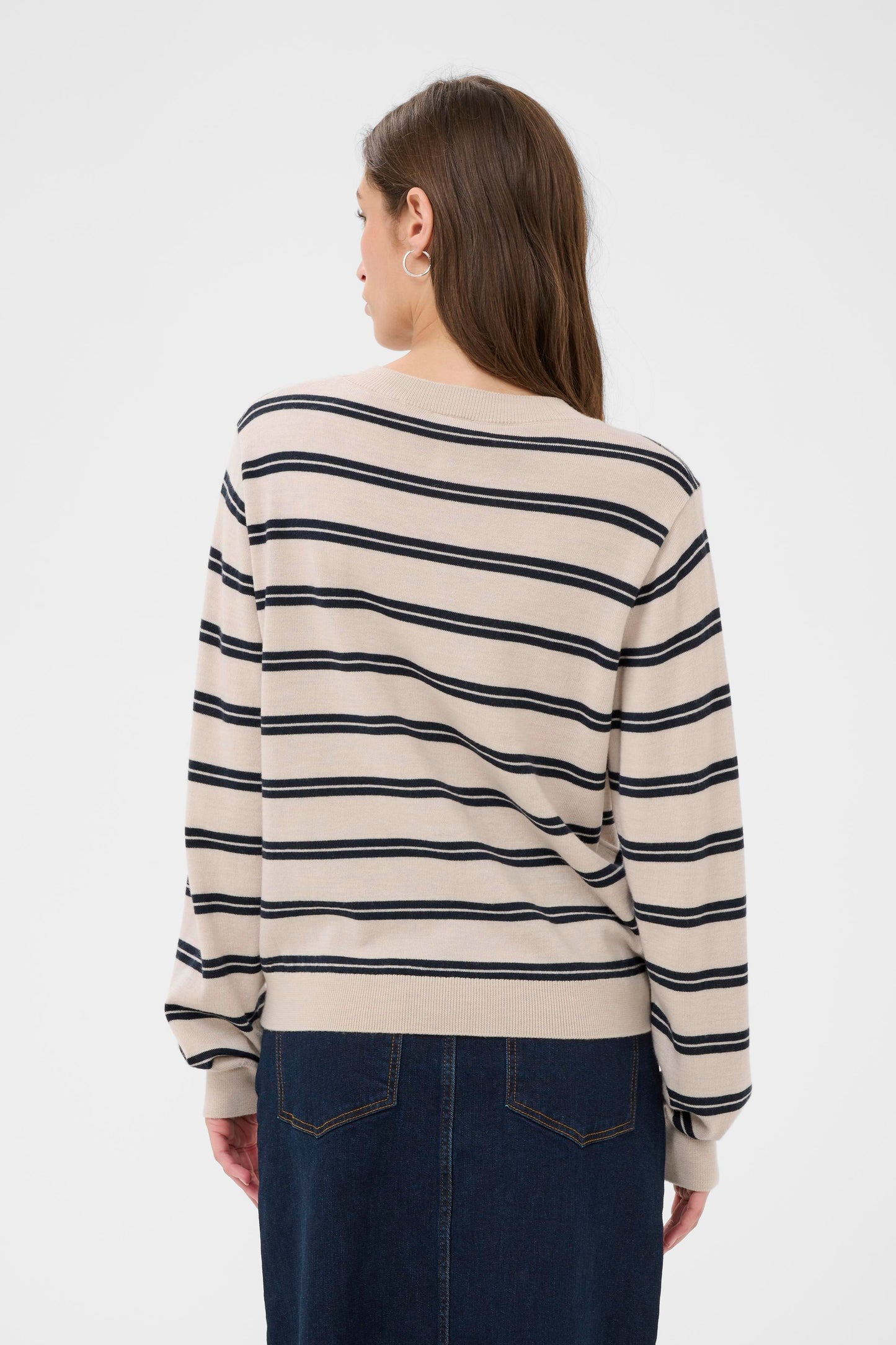 Part Two YonaPW Pullover Dark Navy Stripe