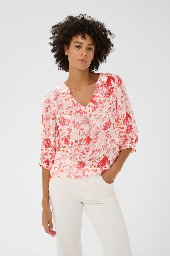 Part Two AlviaPW Blouse Poppy Red