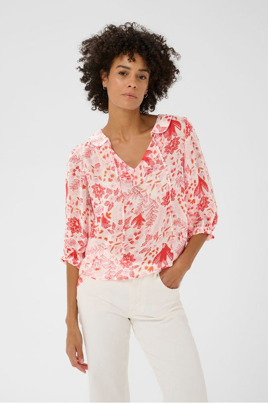Part Two AlviaPW Blouse Poppy Red